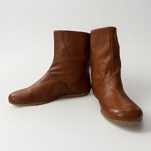 Rive Gauche Firenze Cognac Handcrafted Italian Leather Artisan Boots EU40 US 9.5